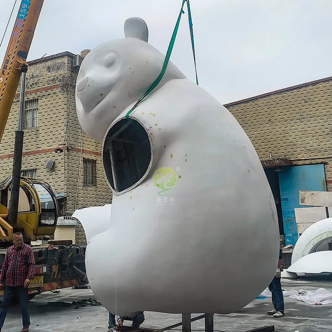 Customized Fiberglass Panda Sculptures, Large-Scale Urban Landmark Image Sculptures From Manufacturers