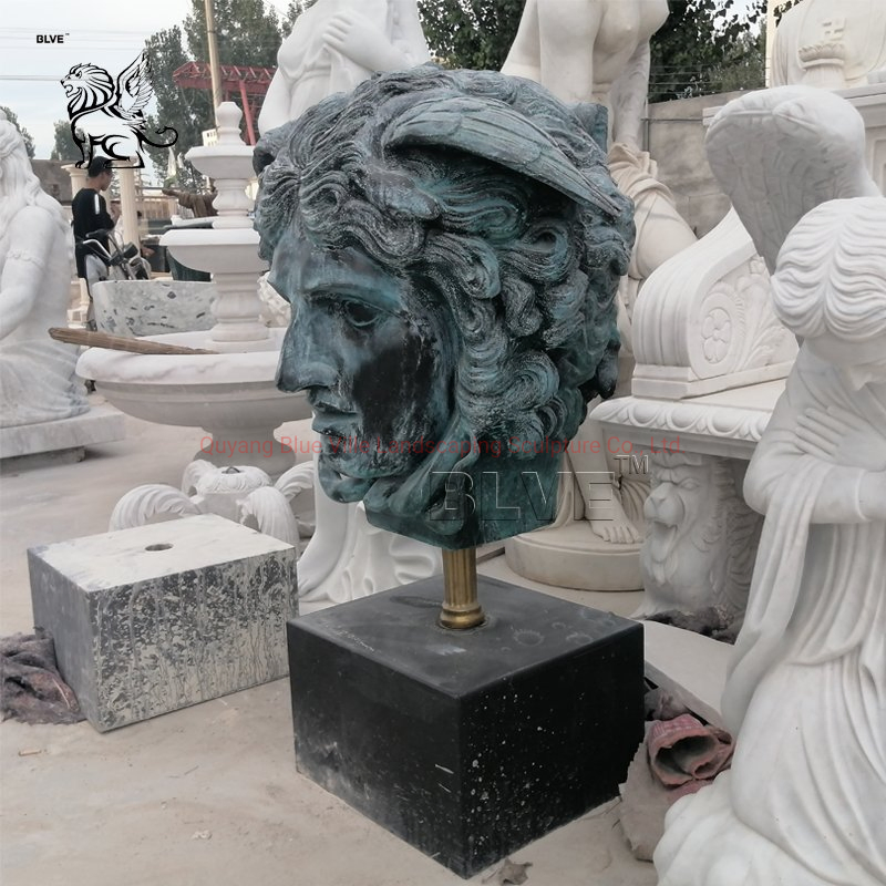 Large Indoor Home Decor Garden Art Metal Bronze Greek Head Sculpture Pan God of Ancient Greece