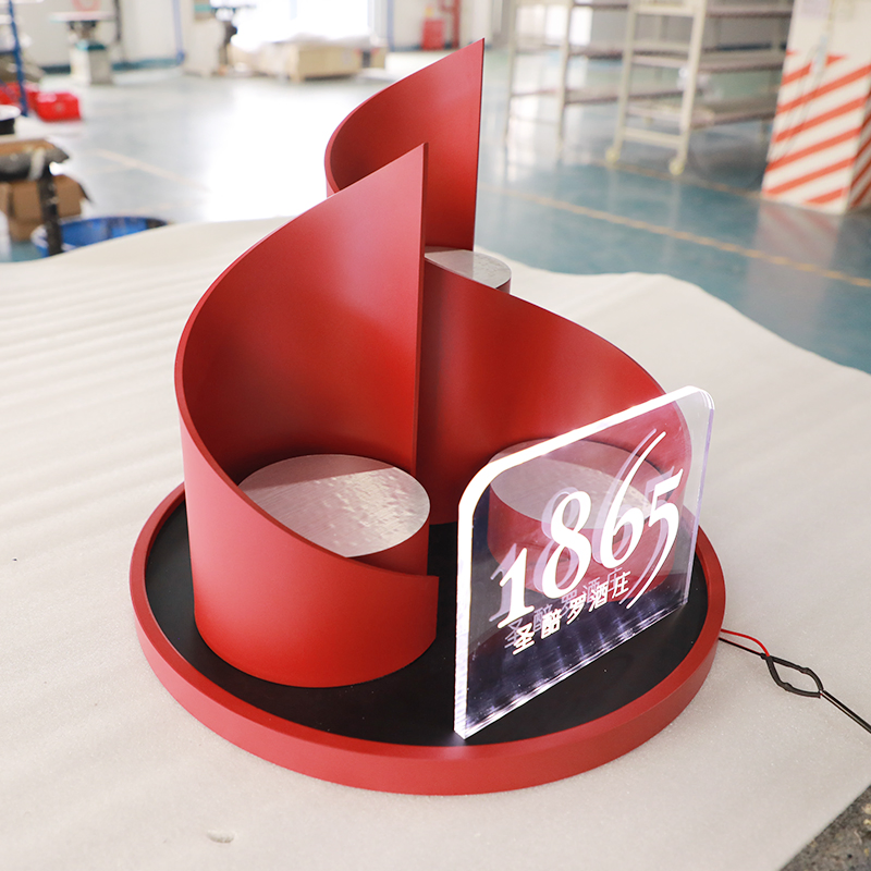 Custom LED Magnetic Display Levitating Rotation Wine Bottle Display Rack