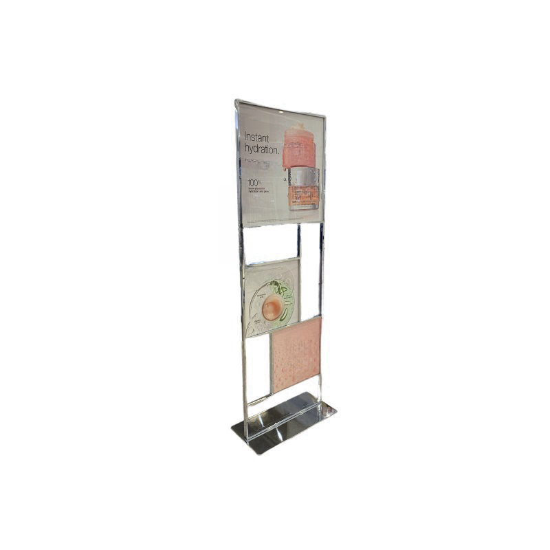 Shopping Mall Sales Promotion Stands Floor Type Metal Display Prop Poster