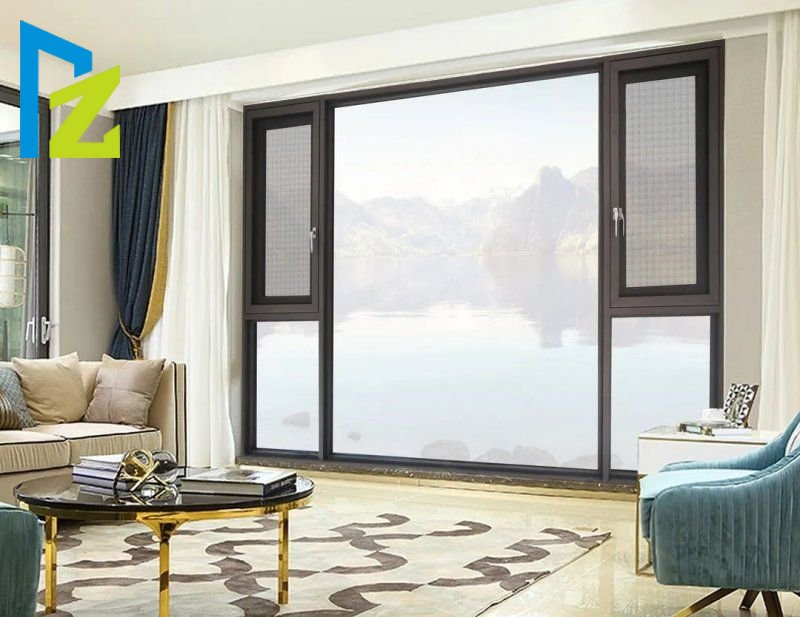 Aluminum Profile Blue Mirror Window with Unbreakable Glass Window Price