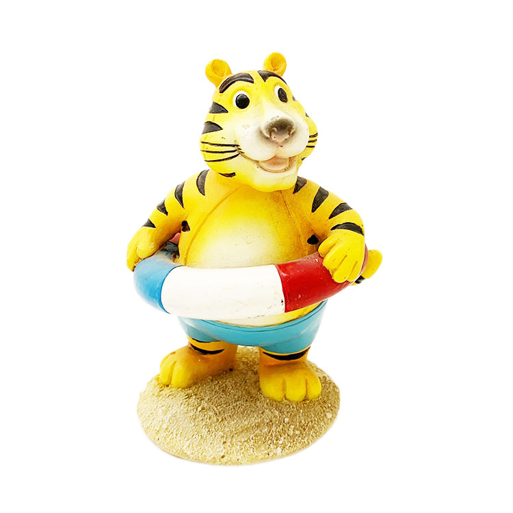 Custom Garden Cartoon Animal Character Resin Tiger Statue