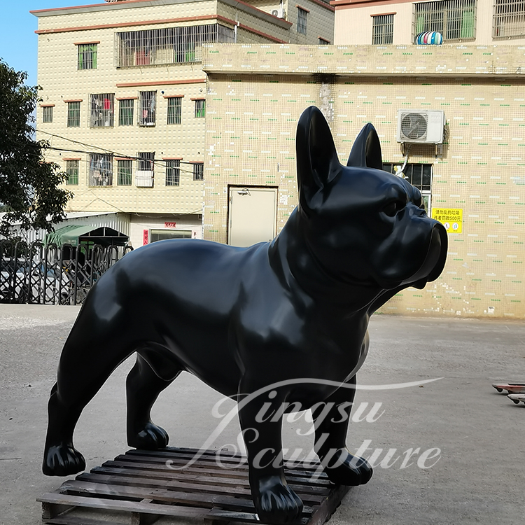 Home Decor Modern Art Design Custom Color Large Size Matte Black Abstract French Bulldog Statues