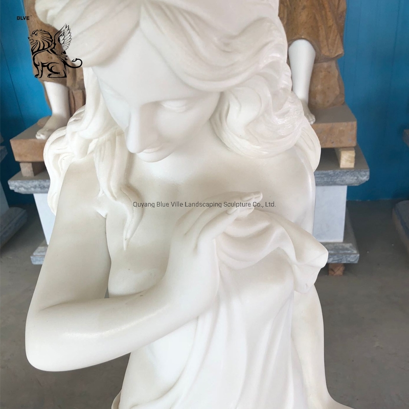 Life-Size Marble Statue Marble Sexy Girl Beauty Statue Mfsg-15
