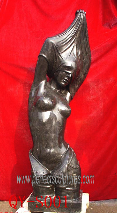 Garden Home Decorative Carved Stone Art Statue Modern Marble Carving Abstract Love Sculpture (SY-A073)