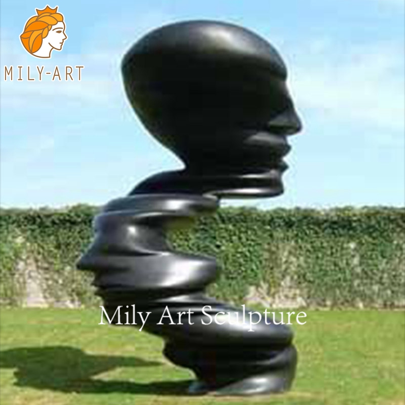 Modern Famous Outdoor Garden Art Metal Custom Sculpture Bronze Abstract Face Statue