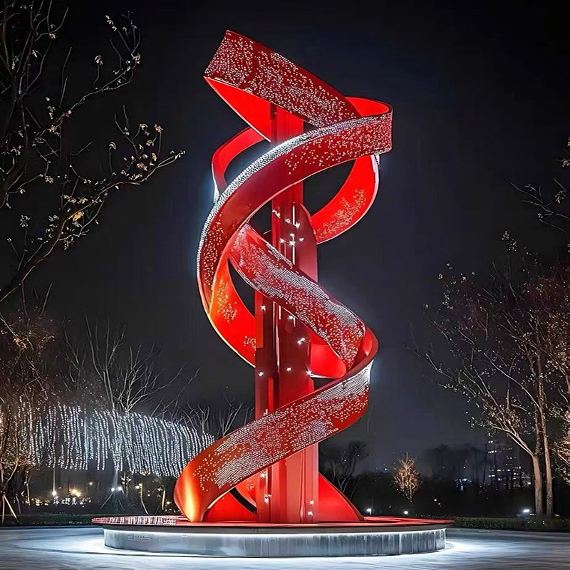 Customized Large-Scale Stainless Steel Luminous Sculptures for Shopping Malls, Squares and Urban Landmark Decorations, Factory Direct Sales.