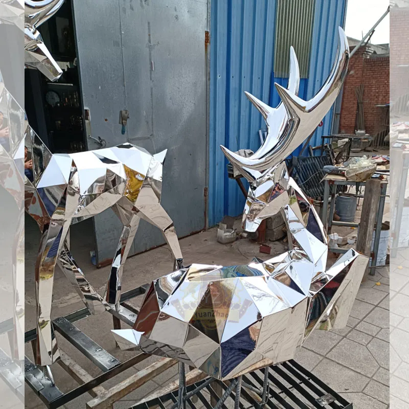 Stainless Steel Deer Sculpture 3