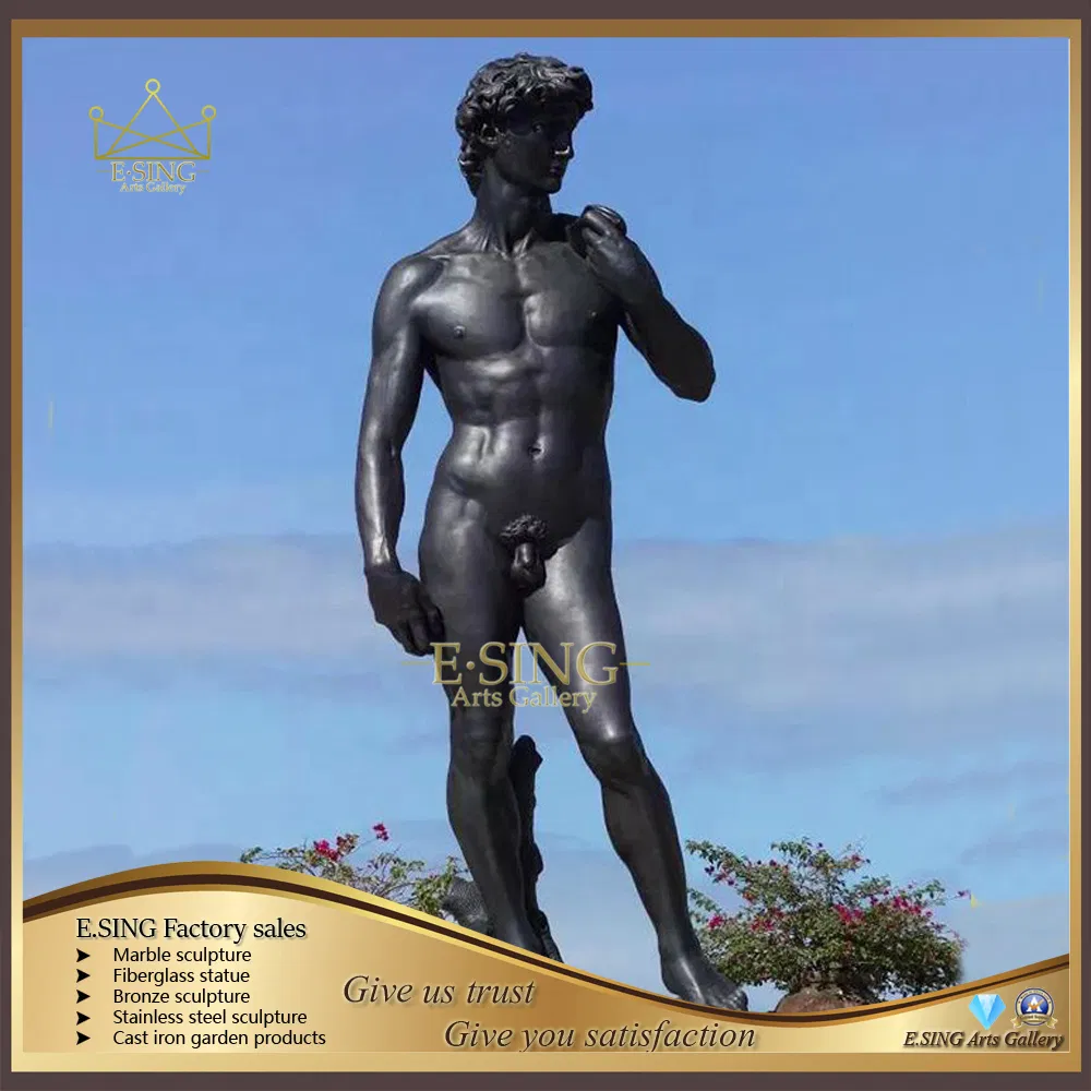 Outdoor Garden Life Size Famous Brass David Statue Bronze Man Sculpture