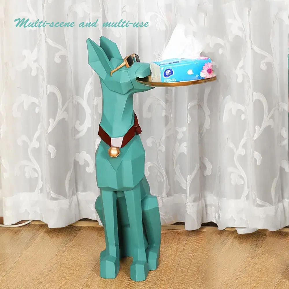 Doberman Tray Dog Statue 6