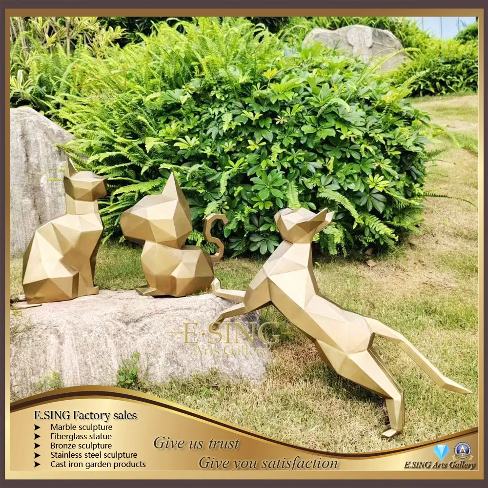 Stainless Steel Cat Sculpture 1