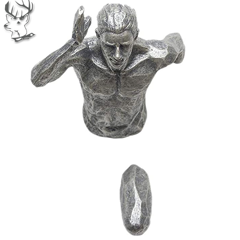 Outdoor Exterior Decorative Metal Crafts Life Size Bronze 3D Wall Human Body Abstract Sculpture