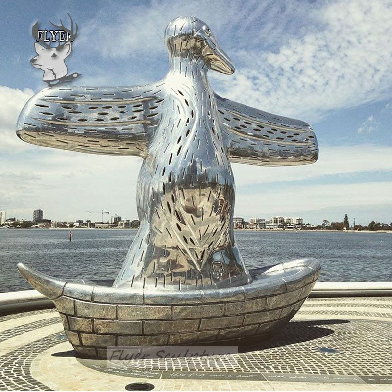 Home Modern Metal Animal Geometric Doberman Stainless Statues for Outdoor Decoration