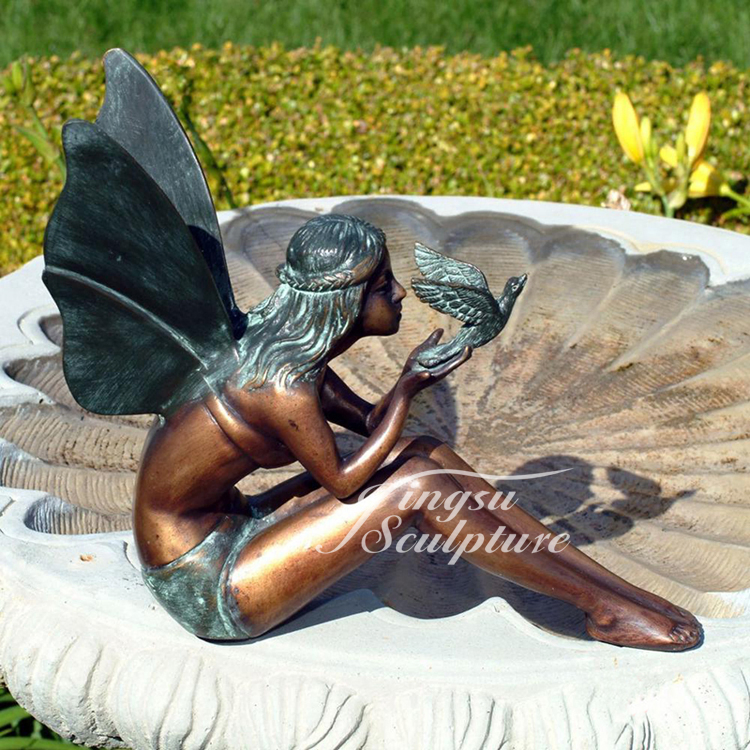 Life Size Metal Casting Bronze Angel Statue Sculpture for Indoor Outdoor Decoration