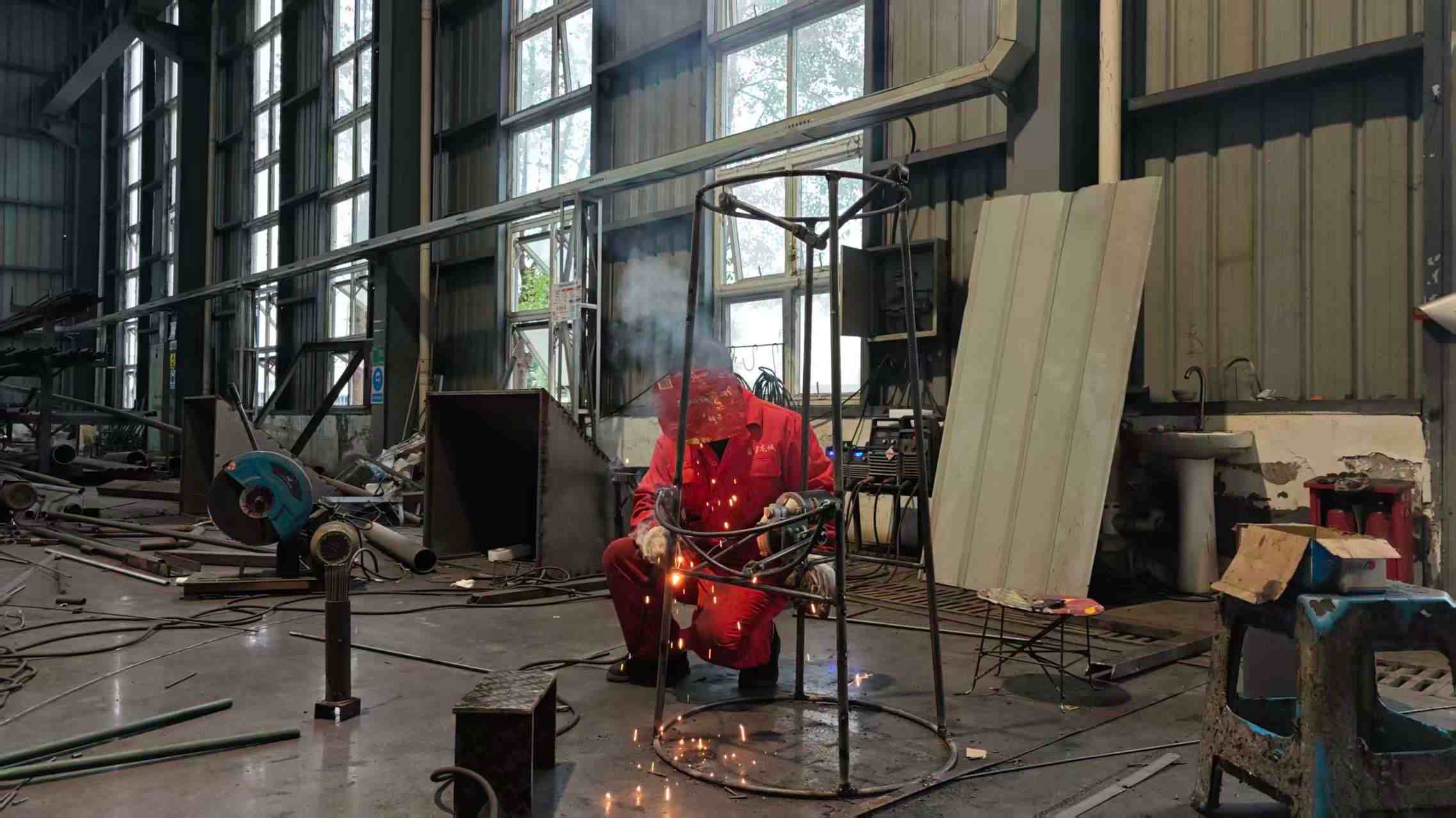 Welding process at Stora Decor manufacturing plant