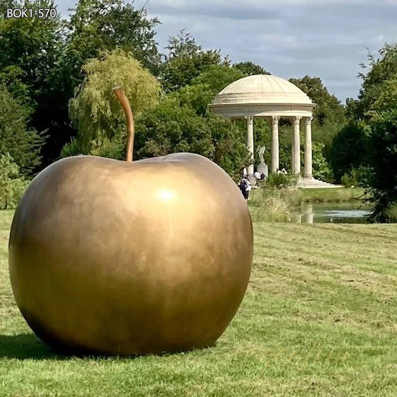 Outdoor Bronze Statue Decoration Urban Large Bronze Apple Sculpture