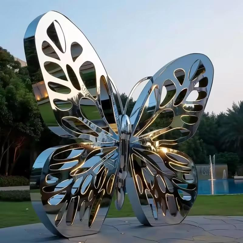 Custom Stainless Steel Bronze Resin Fiberglass Modern Abstract Animal Garden Sculptures for Outdoor &amp; Indoor Use