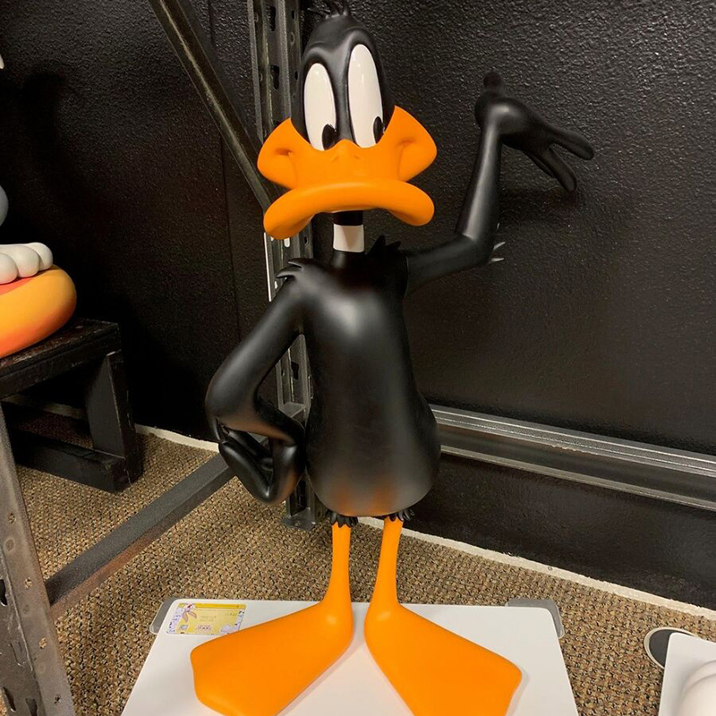 Outdoor Park Decor Giant Resin Statue Custom Design Life Size Duck Fiberglass Cartoon Character Sculpture