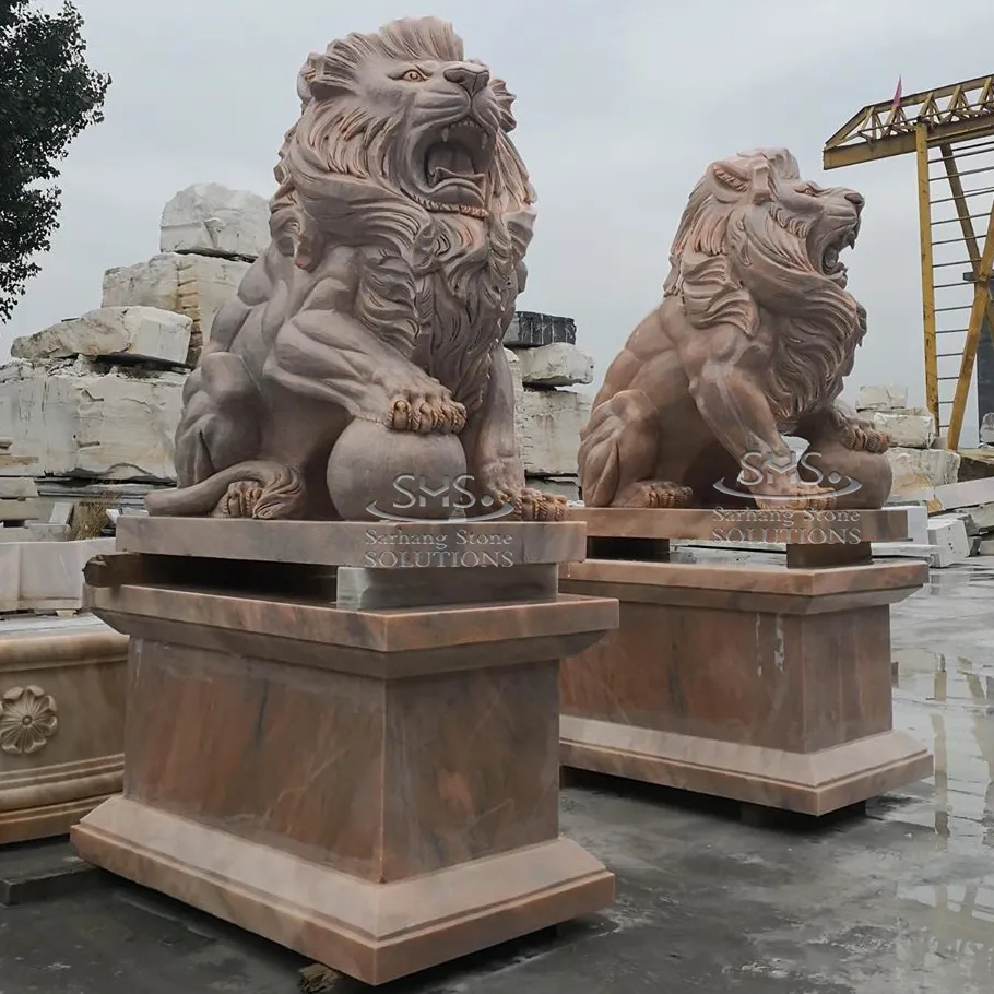Marble Lion Sculpture Detail 1