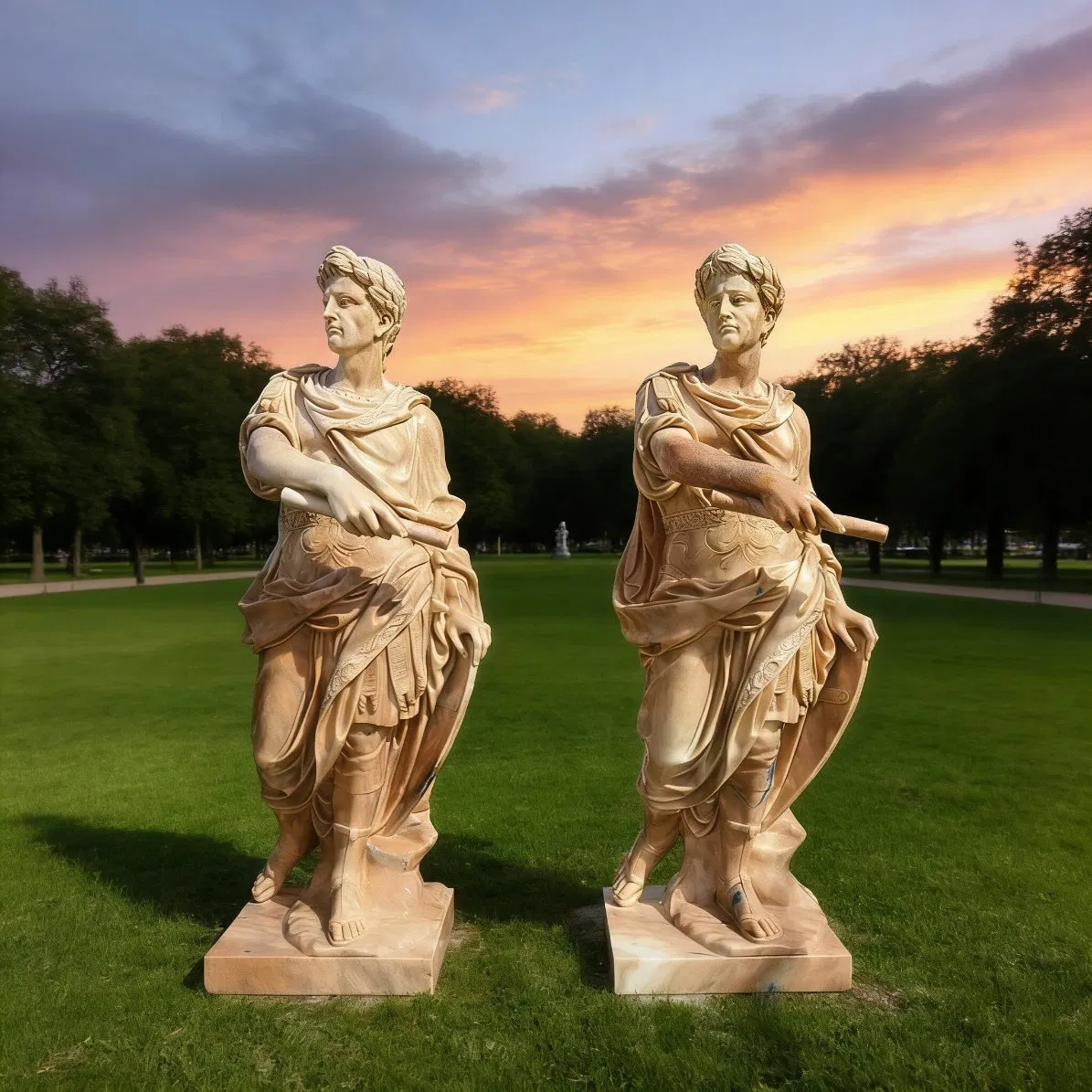 European Woman Statue View 3