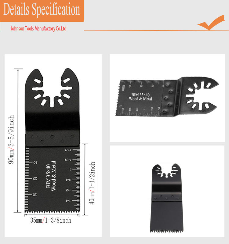 Best Selling Quality 35mm Quick Release Bi-Metal Oscillating Saw Blades Multi Tool