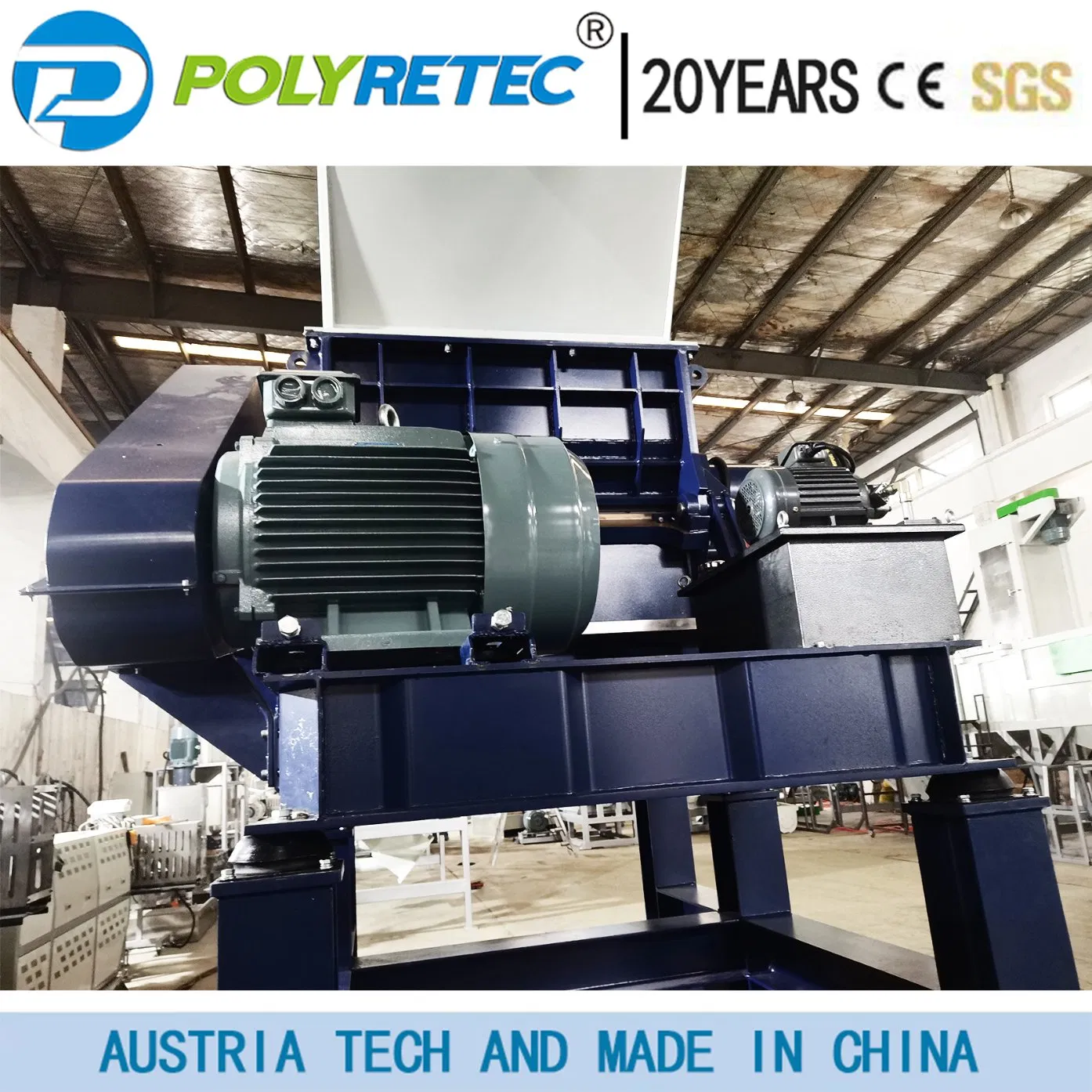 Industrial Horizontal Grinding Machine for Recycling Pet Bottle Waste Material at Competitive Price