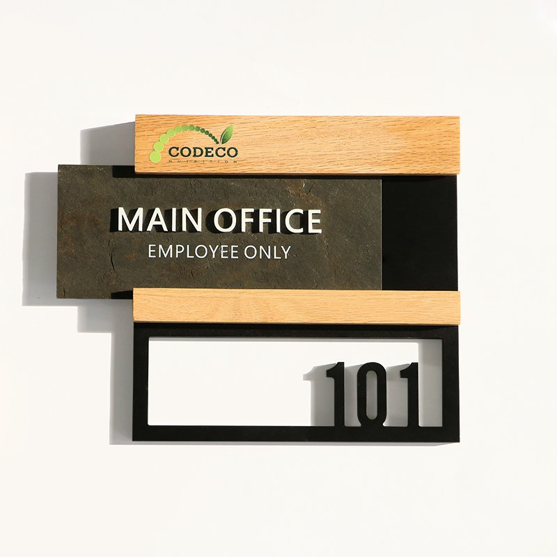 Laser Cut UV Printed Company Name Office Manager Room Number Door Plates