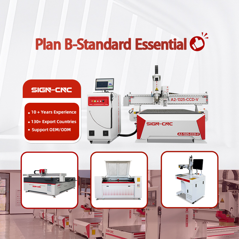 CCD Camera 6kw Spindle CNC Router Vibrating Oscillating Knife Laser Marking Engraving for Advertising Design