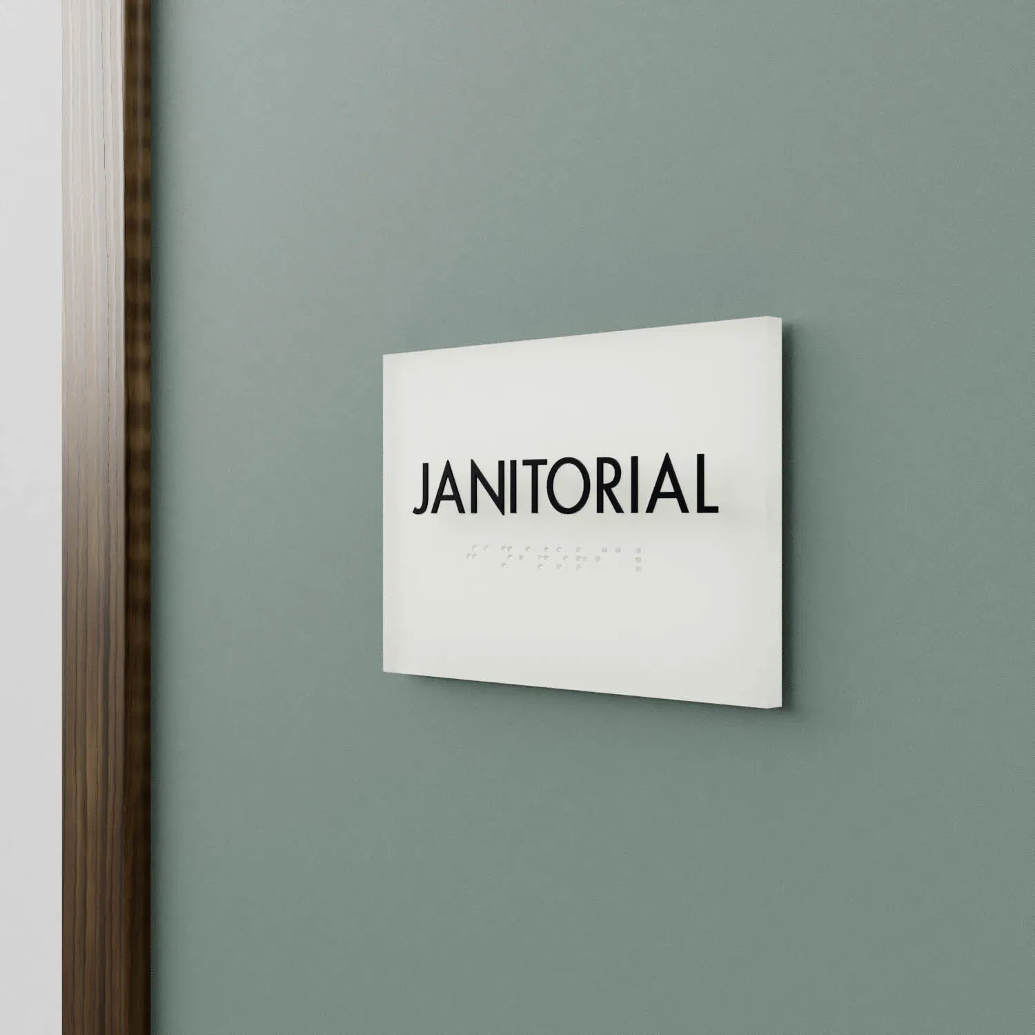 Ada Braille Janitor Closet Door Sign Compliant