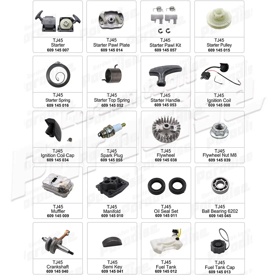 Gasket Set for Garden Tools Parts Cutting Machine TJ45 Brush Cutter Parts Replacement