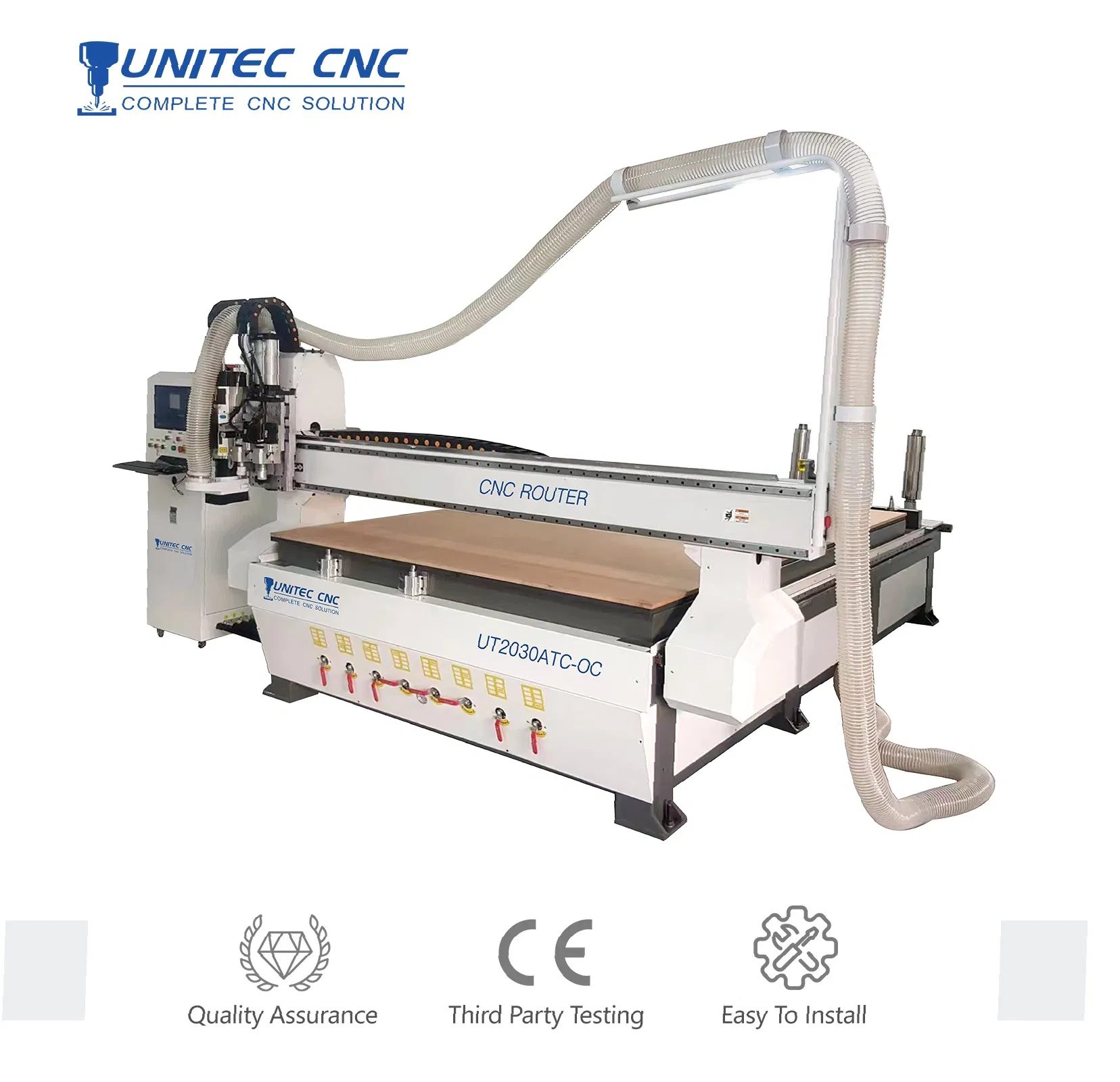 Unitec Factory Corrugated PP Hollow Board Carton Knife Cutting Machine with Atc Spindle Eot Creasing CCD Digital Cutter Oscillating Machine CNC Machine