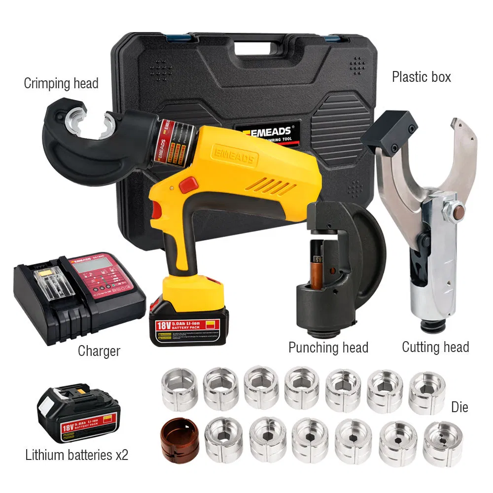 Emeads Ebs-400b 85c 1220h Battery Operated Hydraulic Universal Tools Crimping Cutting Punching Tool