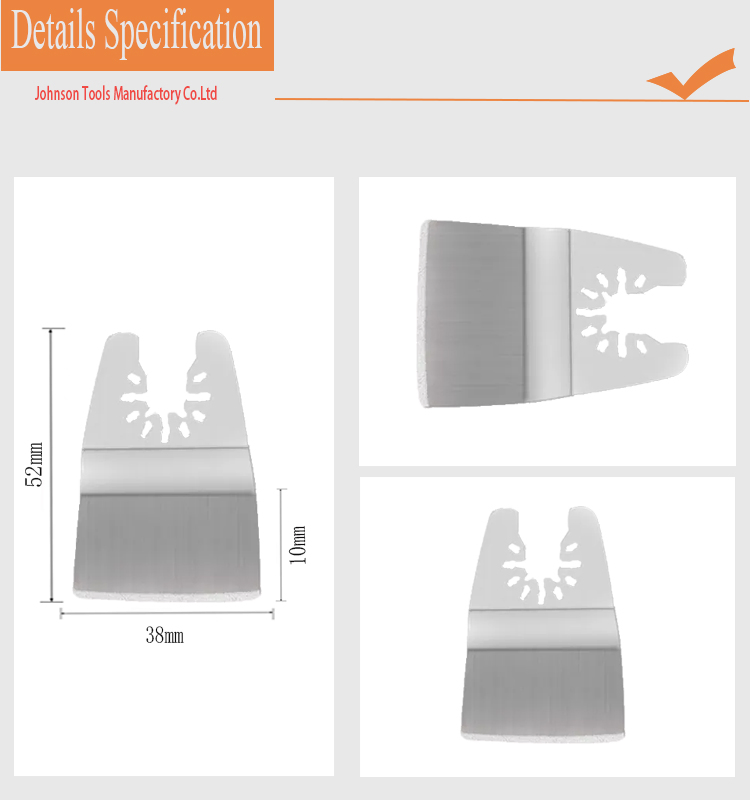Strongest 52*38mm Stainless Steel Oscillating Scraper Tool Saw Blade