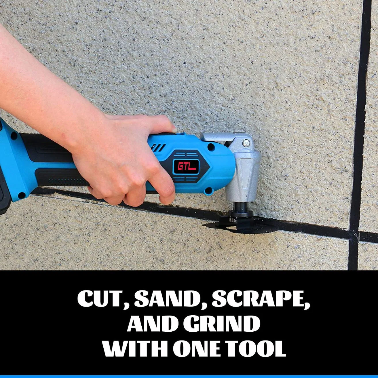 Cordless Oscillating Tool 10.8V Battery Powered Oscillating Multi-Tool Kit with Variable Speed Control (CDM002)