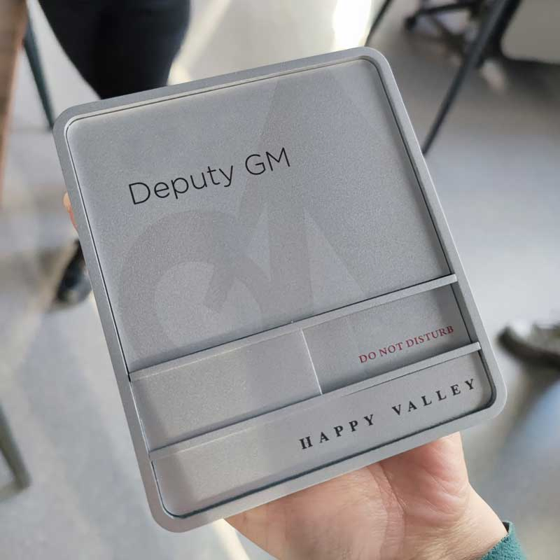 Laser Cut UV Printed Company Name Office Manager Room Number Door Plates