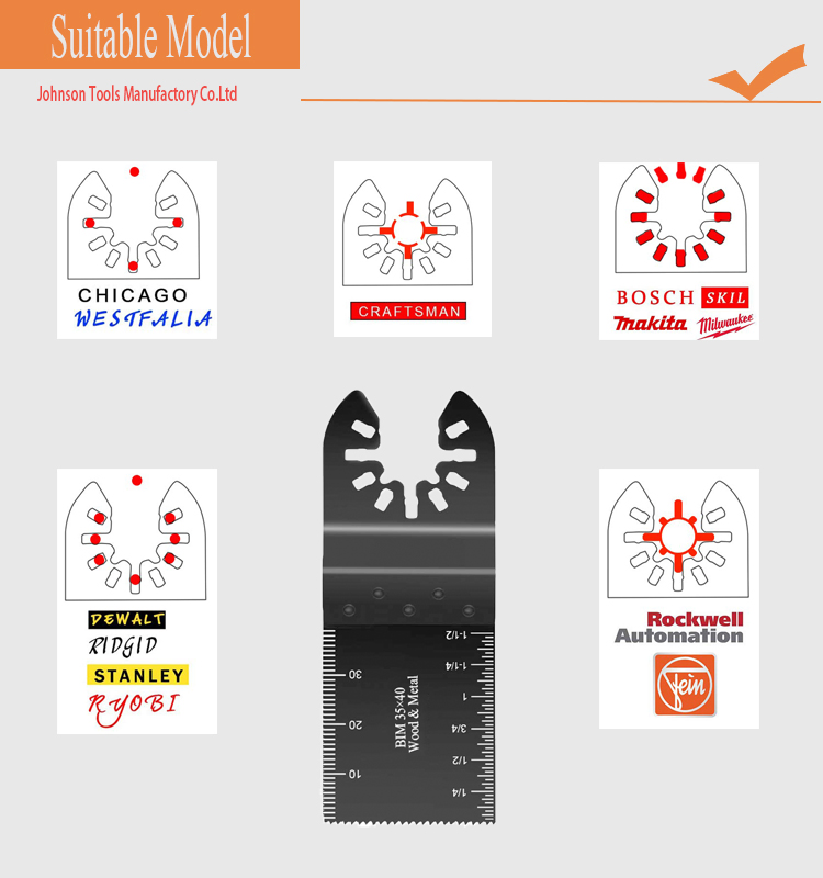 Best Selling Quality 35mm Quick Release Bi-Metal Oscillating Saw Blades Multi Tool