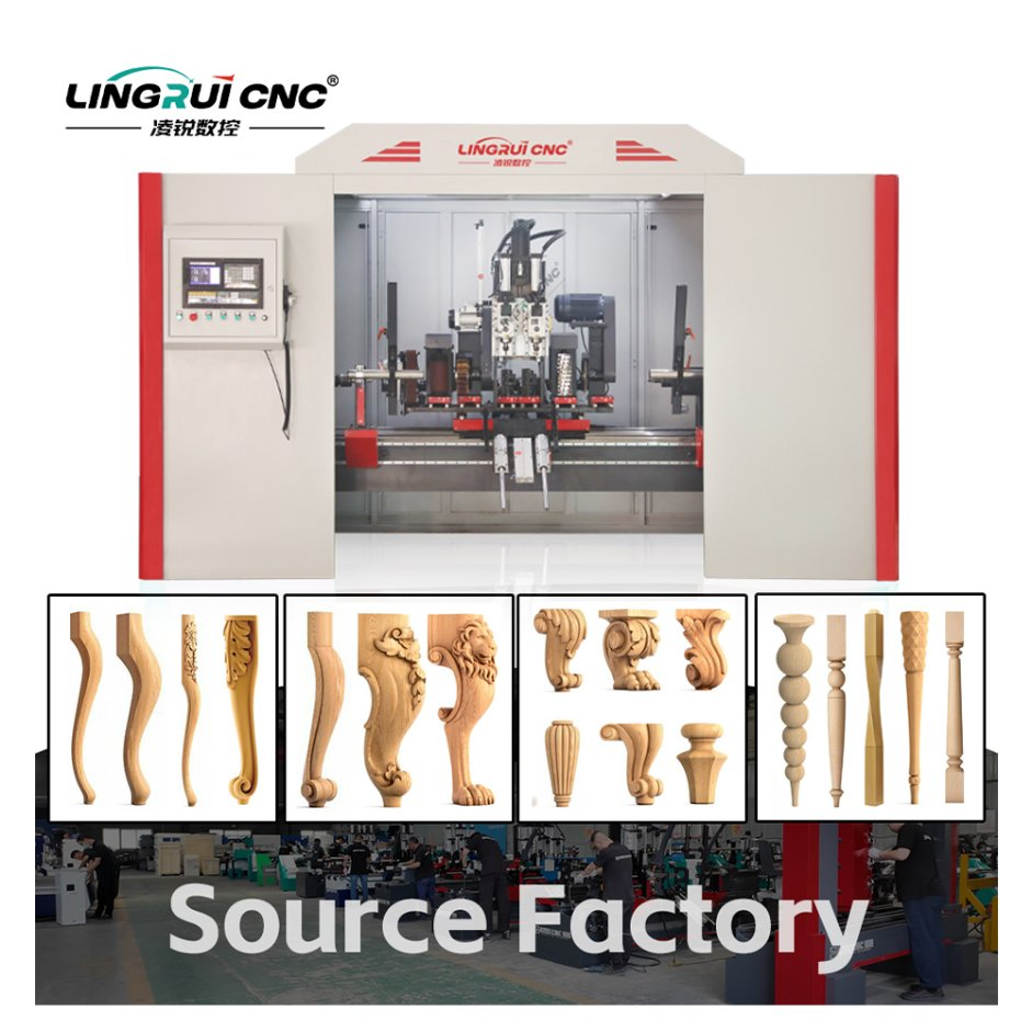 Factory Hot Selling Fully Automatic Multi-Function CNC Woodworking Lathe