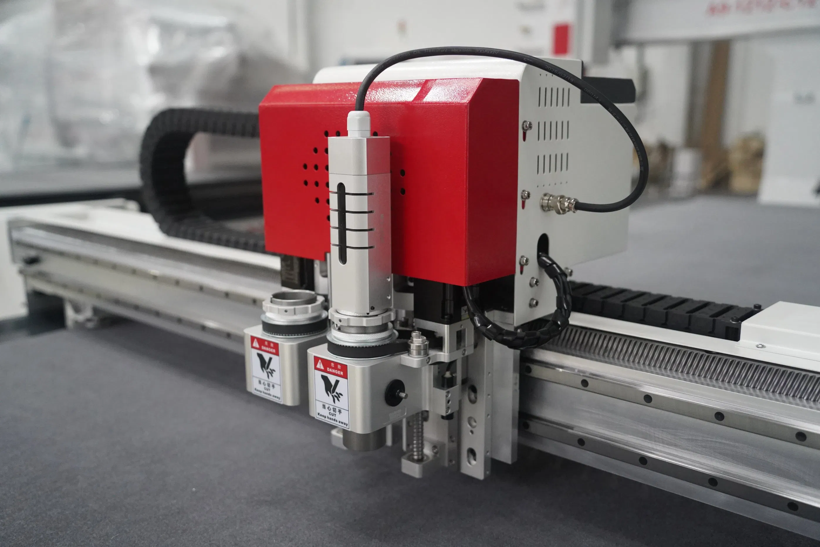 Vibrating Oscillating Knife with CCD Camera CNC Router and CO2 Laser Engraving Marking Machine All Set One-Stop Solution