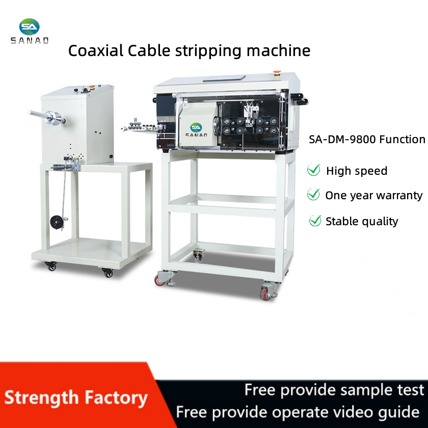 Fully Automatic Multi Layers Coaxial Cable Cutting Stripping Machine Wire Peeling Cutter