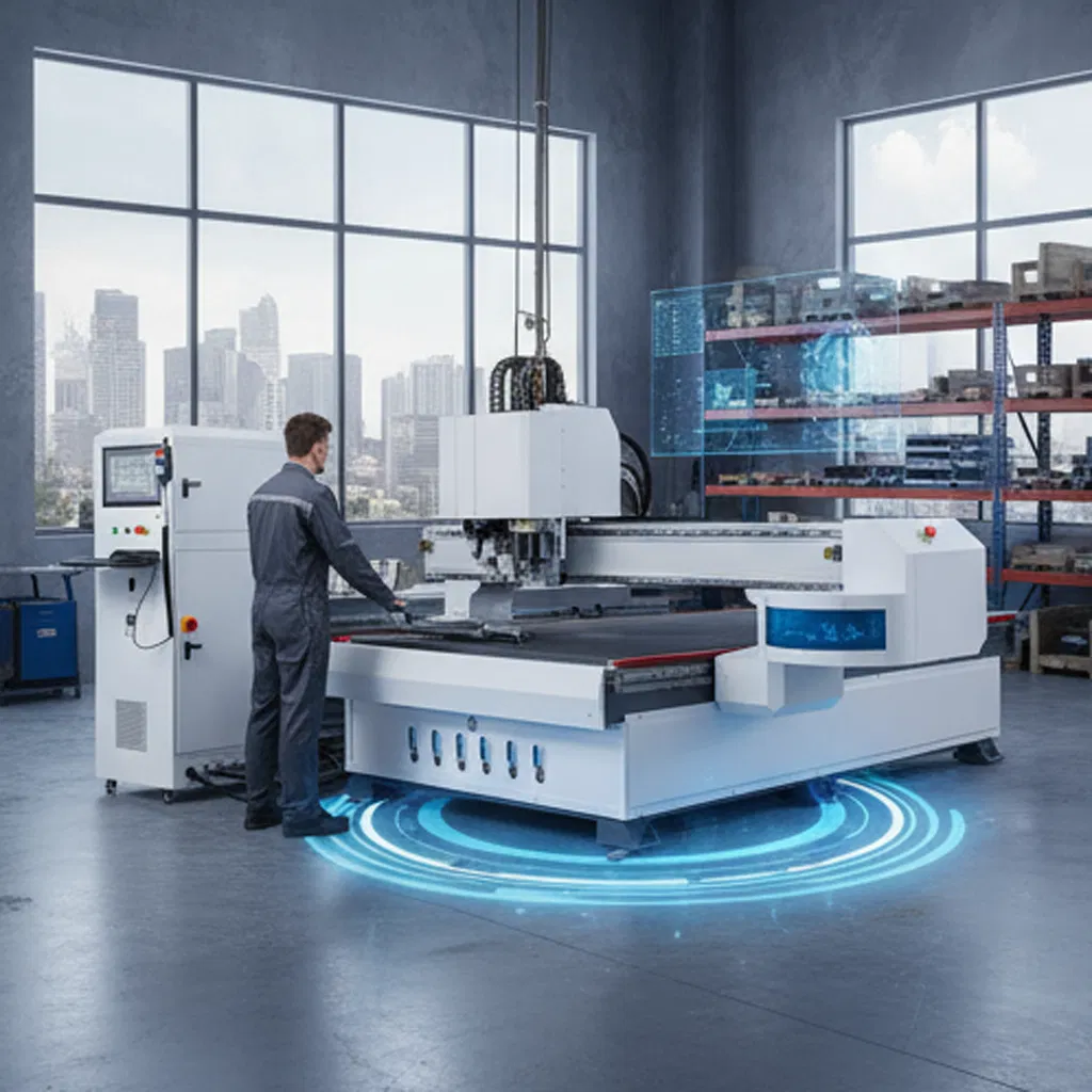 Precision Large Format Multi Function CNC Digital Knife Cutter with Spindle Atc Eot Pot V Cut for EPE Foam Inserts and Creasing