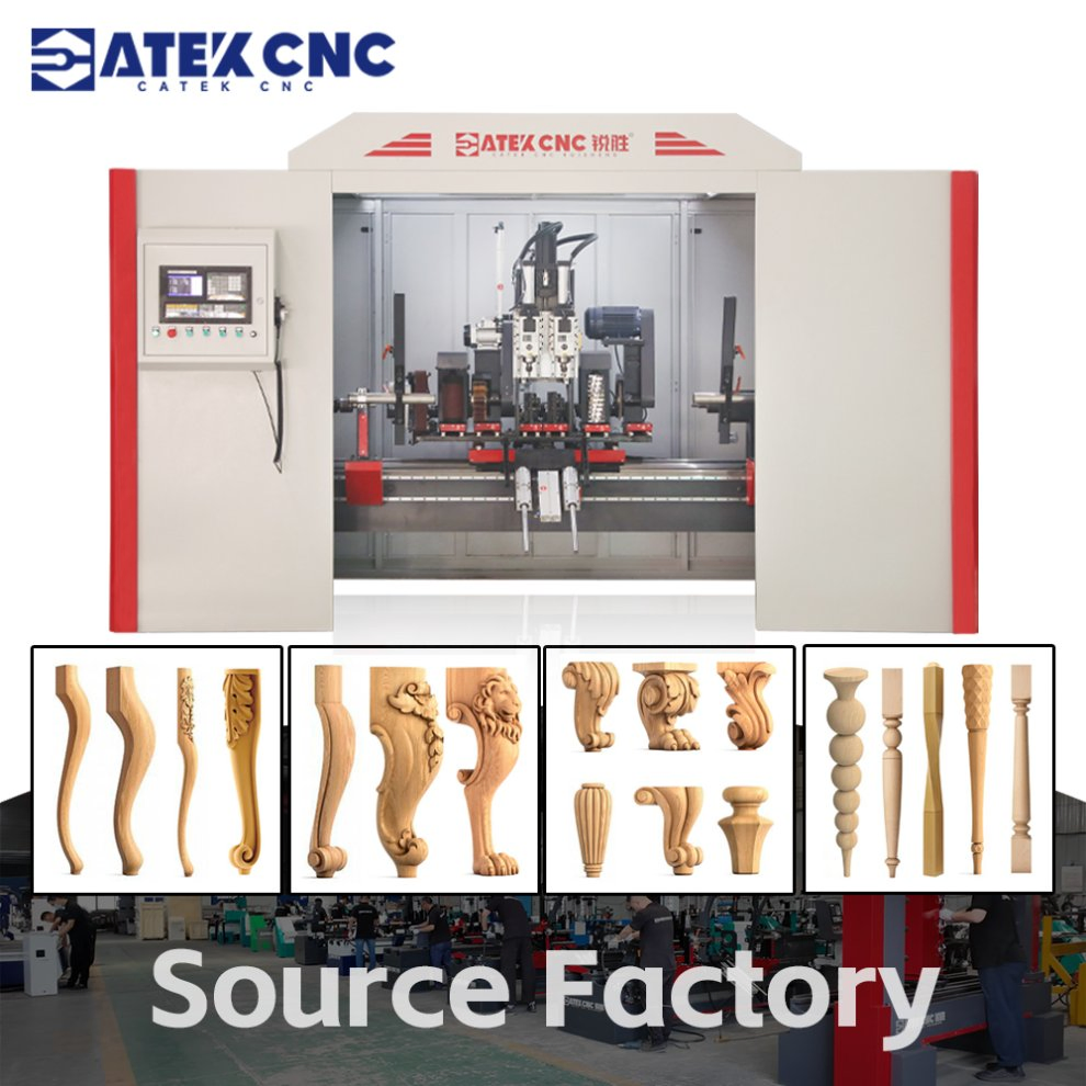 Industrial Grade Multifunctional Woodworking Lathe CNC with Fully Enclosed Protective Cover