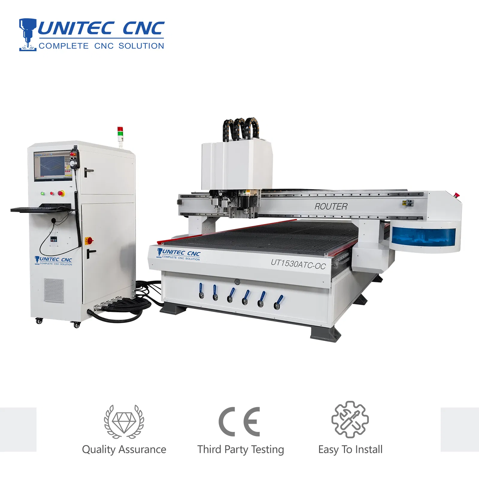 Unitec Multi Functions Knife Cutting Machine Thick Acrylic PVC Wood ACP Cardboard Corrugated Sheet Atc Eot Creasing CCD Factory Price Digital Cutting Machine
