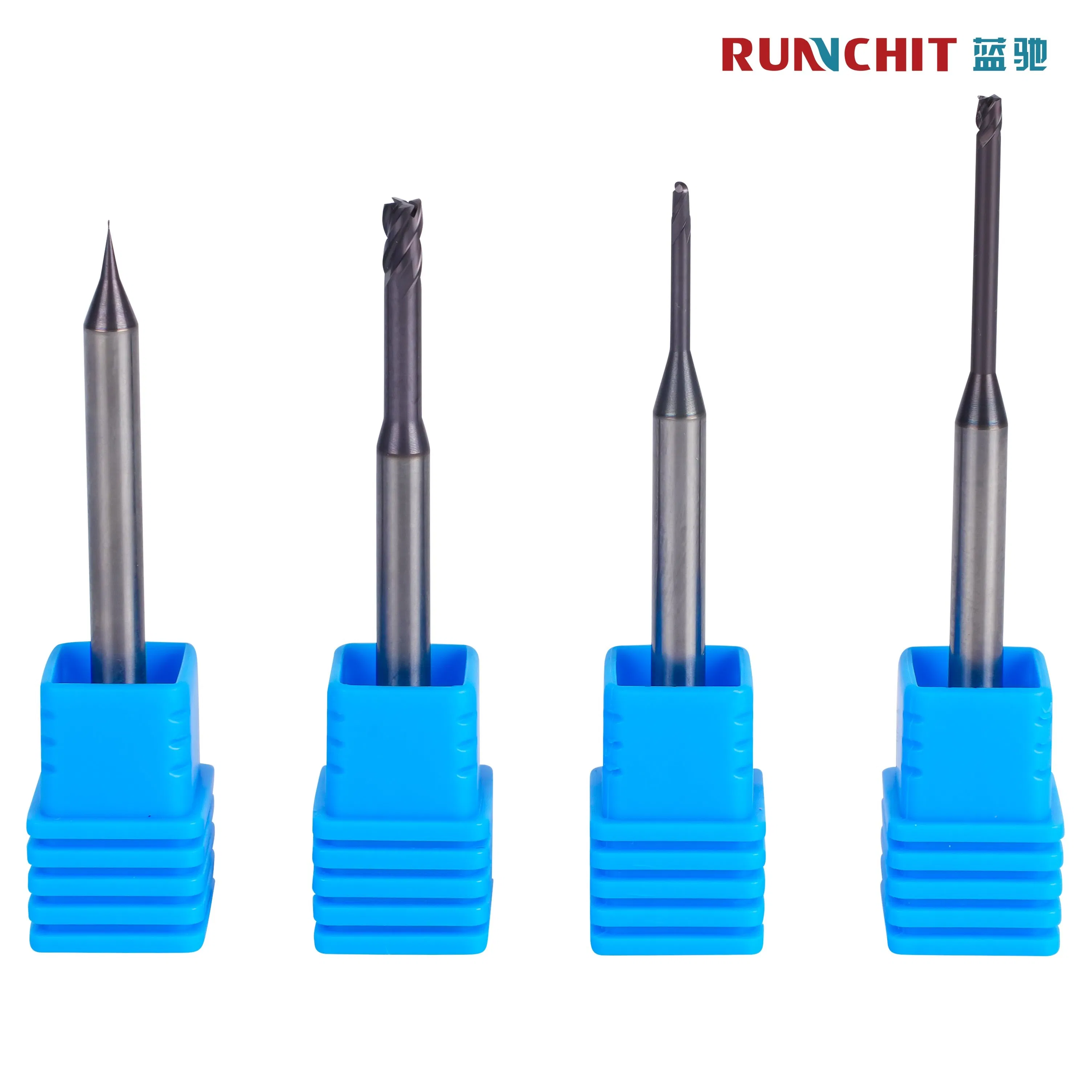 Runchit Universal Micro Diameter Deep Groove Carbide End Mill Machining Cutting Tools (D Series)