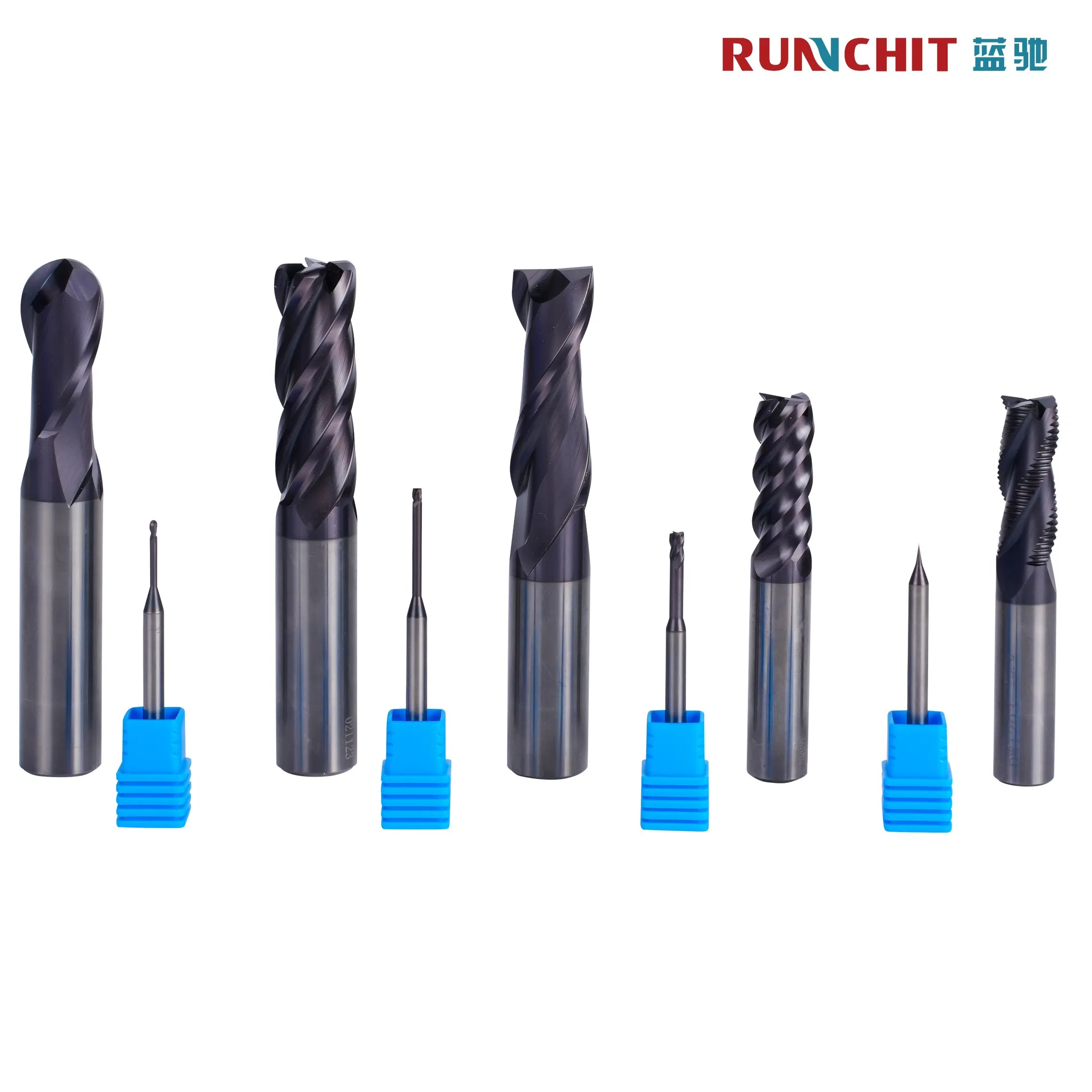 Runchit Universal Micro Diameter Deep Groove Carbide End Mill Machining Cutting Tools (D Series)