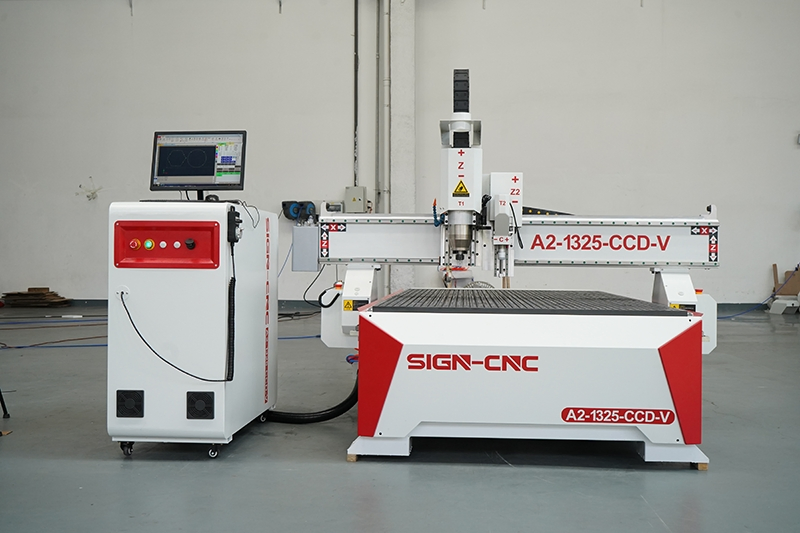 Vibrating Oscillating Knife with CCD Camera CNC Router and CO2 Laser Engraving Marking Machine All Set One-Stop Solution