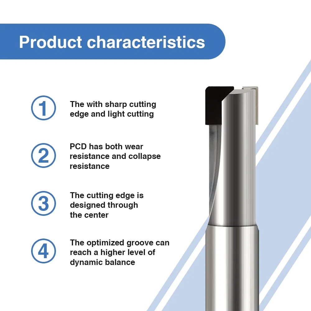 PCD Universal Milling Cutter PCD End Milling Cutter CNC Cutting Tools End Milling Diamond Straight Router Bits
