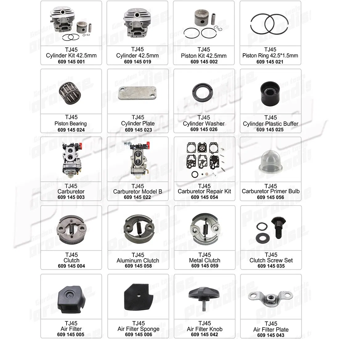 Gasket Set for Garden Tools Parts Cutting Machine TJ45 Brush Cutter Parts Replacement