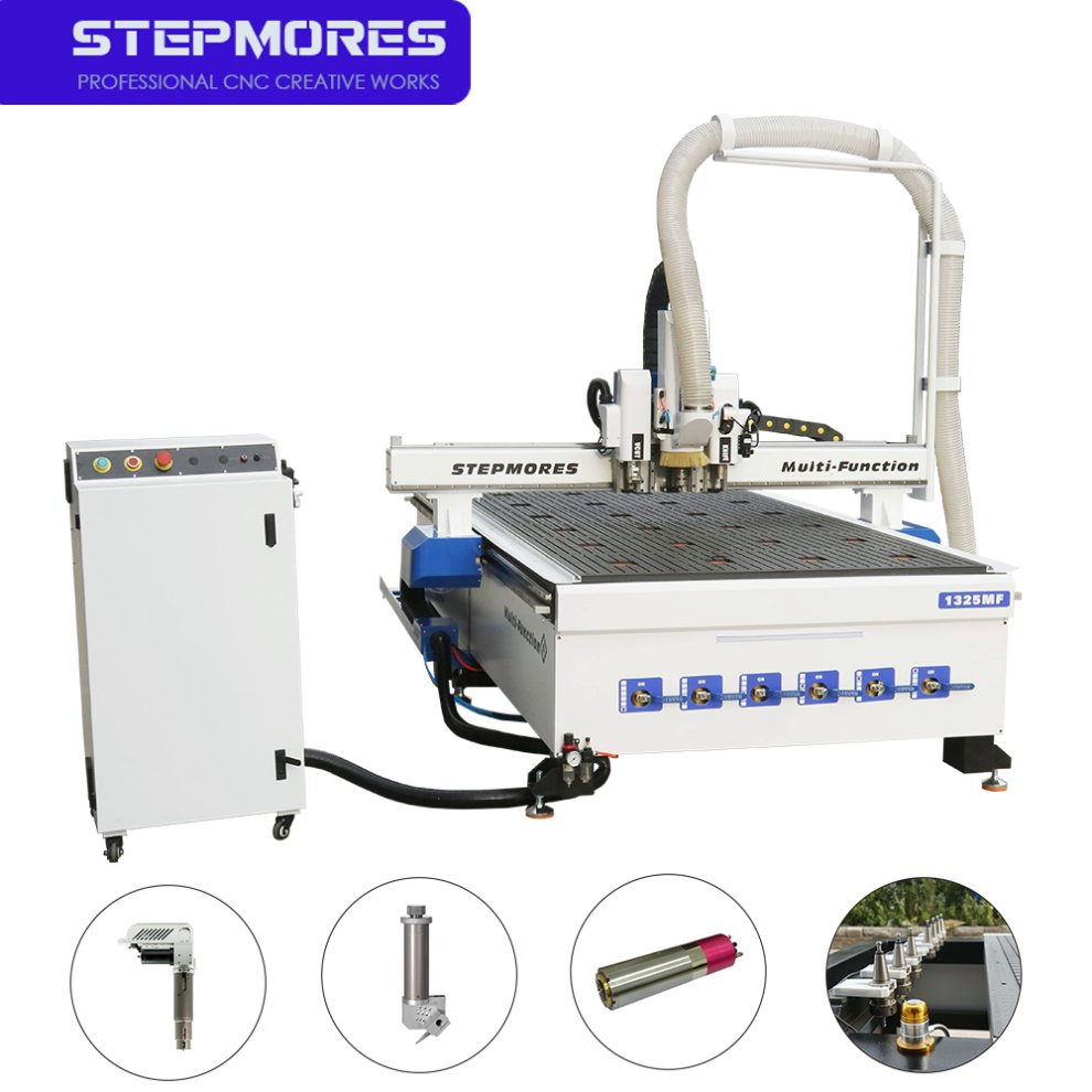 4X8FT Atc CNC Router with CCD Camera Vibrating Half Cutting Tangential Knife