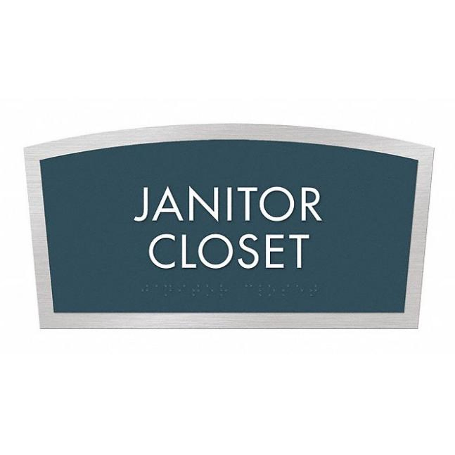 Ada Braille Janitor Closet Door Sign Compliant