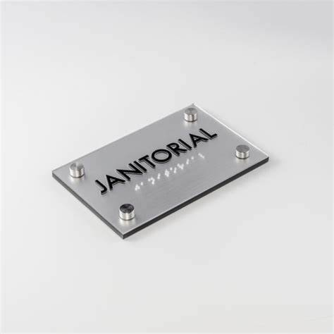 Ada Braille Janitor Closet Door Sign Compliant
